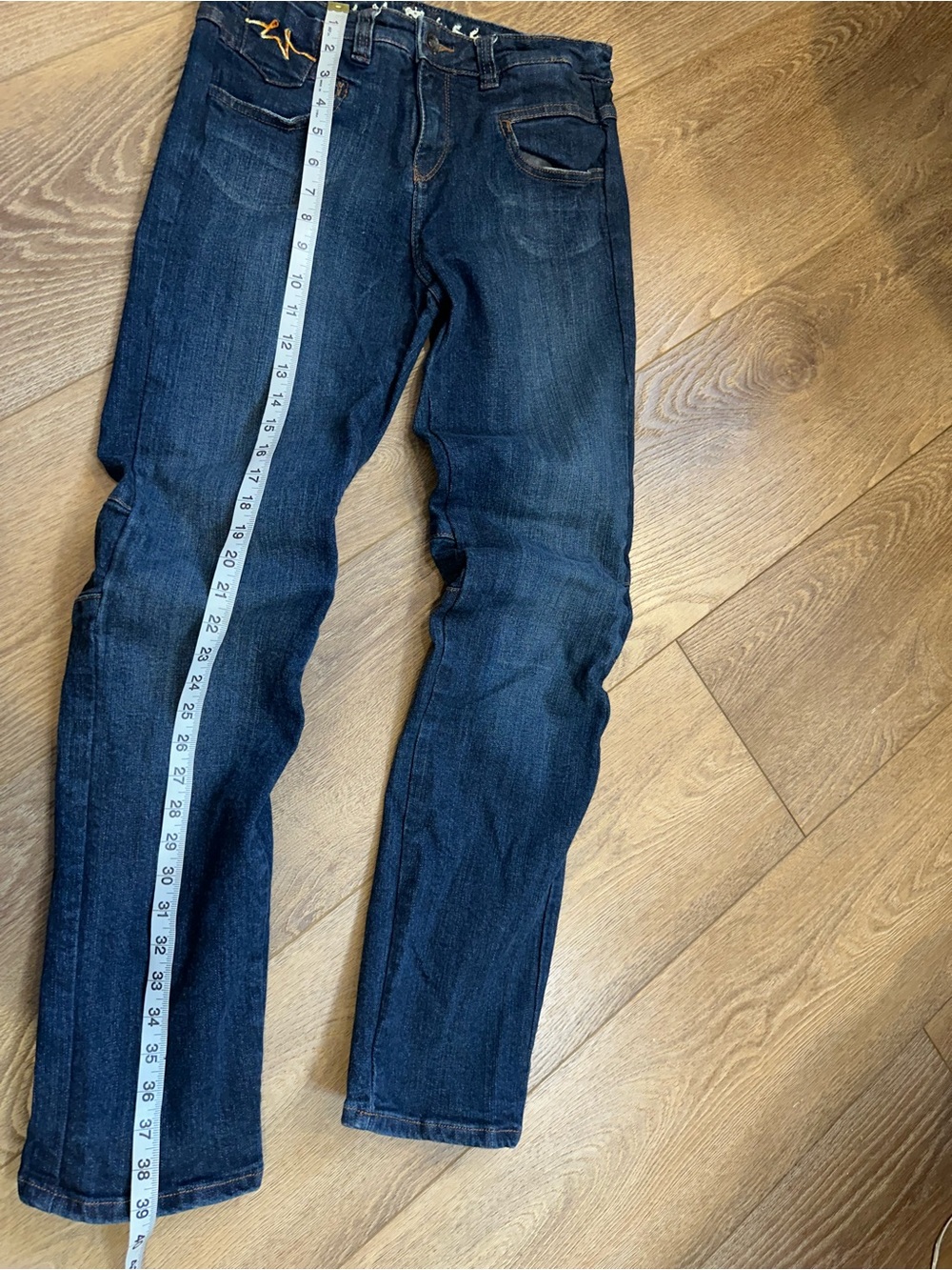 Y2K Parasuco DenimLegend Dark Wash Straight Leg Jeans unique back panel detail - Picture 7 of 10
